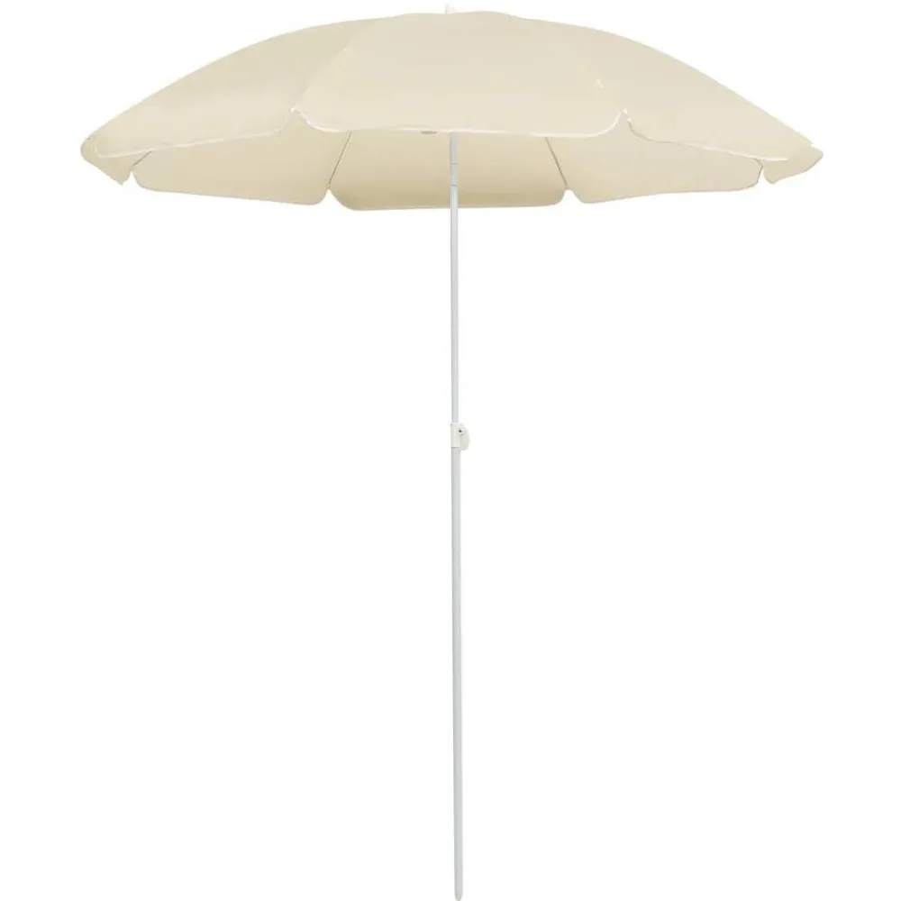 Pelouses & Jardins-vidaXL Parasol de jardin avec mât en acier sable 180 cm Couleur sable