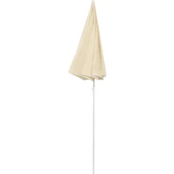 Pelouses & Jardins-vidaXL Parasol de jardin avec mât en acier sable 180 cm Couleur sable