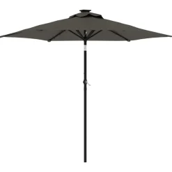 Pelouses & Jardins-vidaXL Parasol de jardin avec mât en acier 225x225x212 cm Anthracite