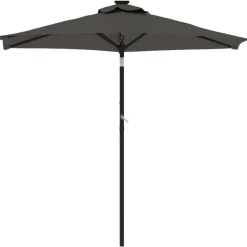 Pelouses & Jardins-vidaXL Parasol de jardin avec mât en acier 225x225x212 cm Anthracite