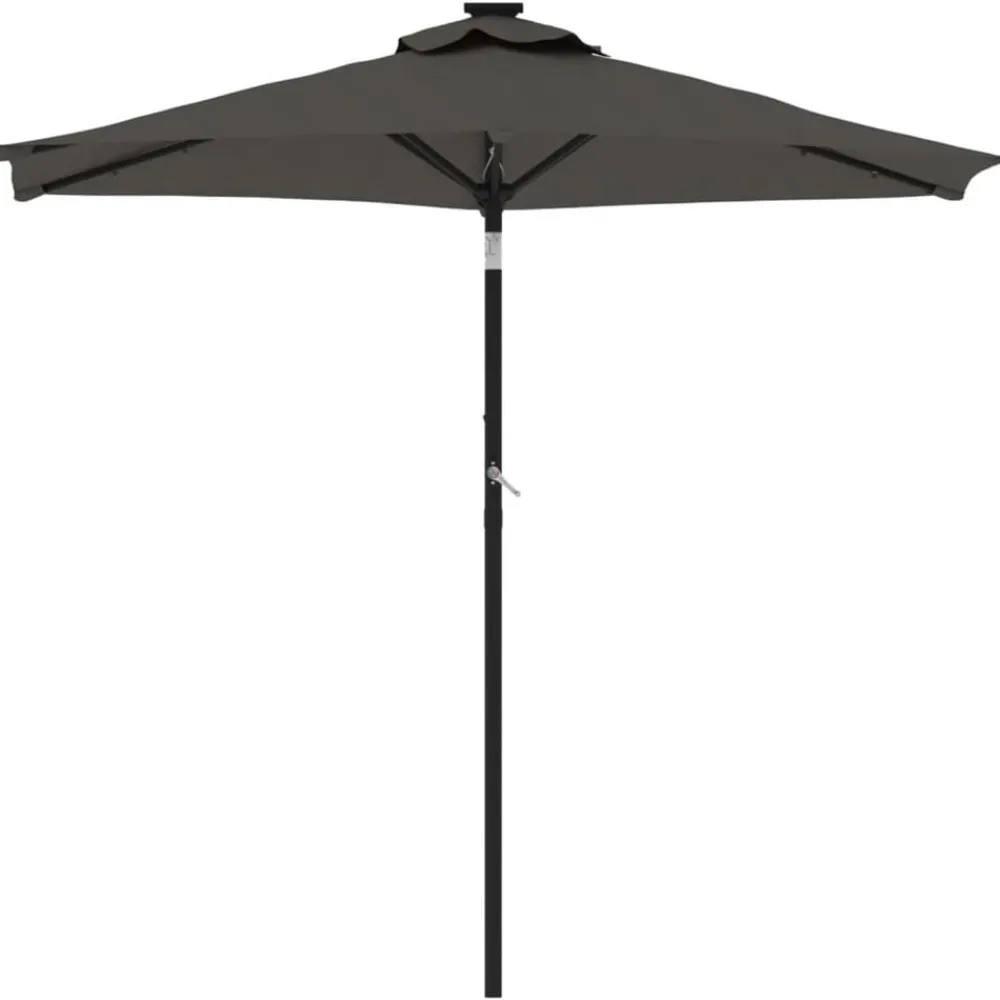 Pelouses & Jardins-vidaXL Parasol de jardin avec mât en acier 225x225x212 cm Anthracite