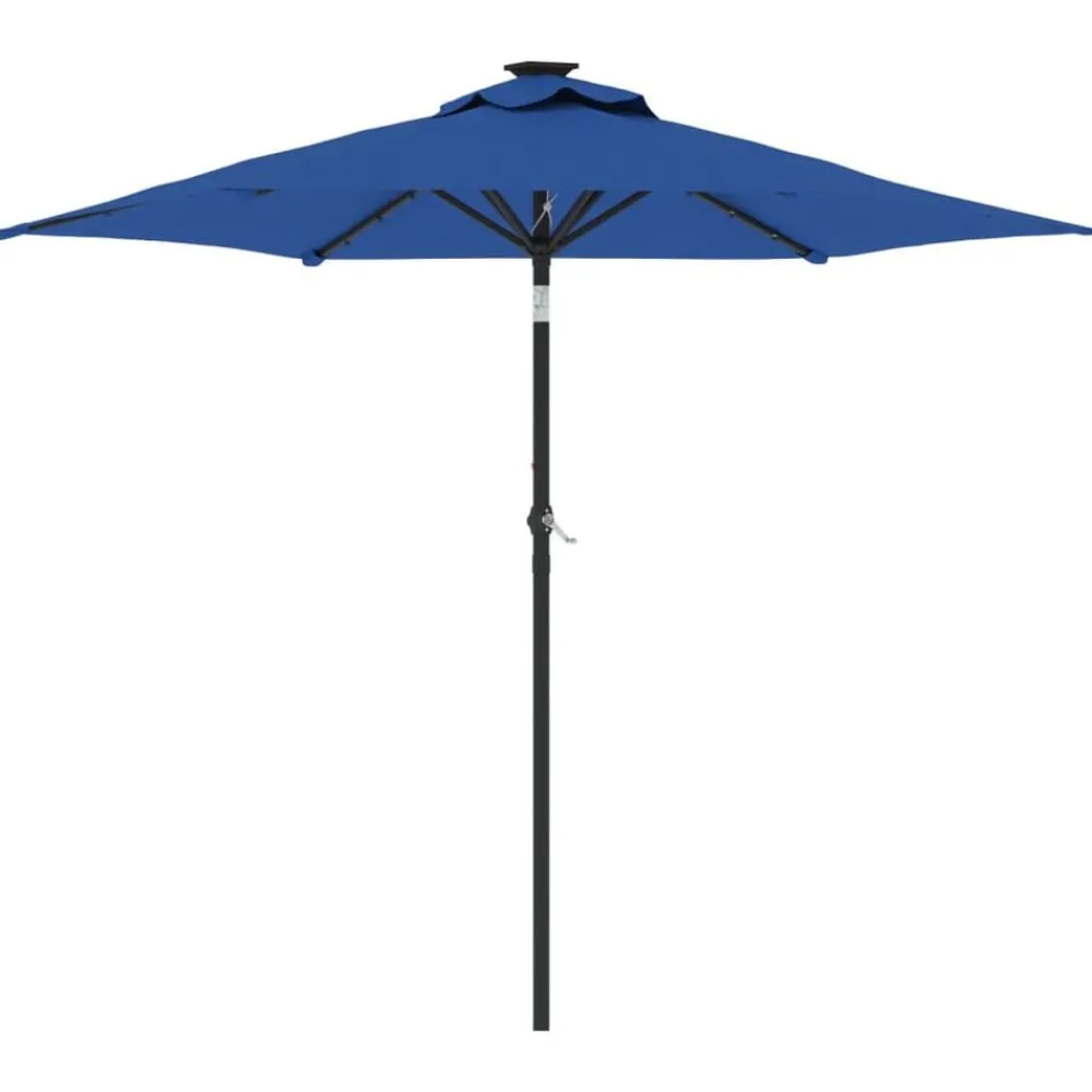 vidaXL Parasol de jardin LED mât en acier é 225x225x212 cm