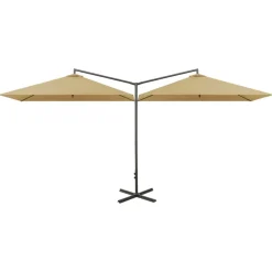 vidaXL Parasol de jardin double avec mât en acier 600x300 cm