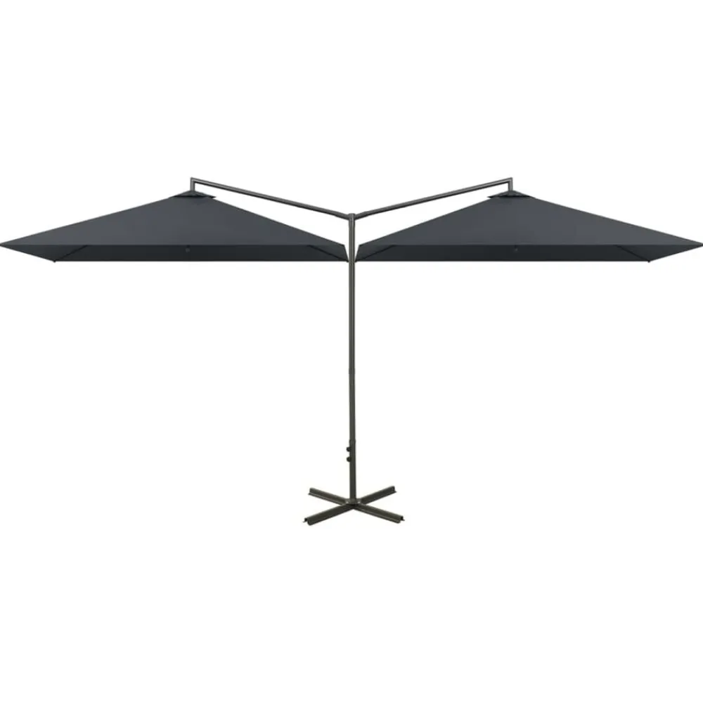 vidaXL Parasol de jardin double avec mât en acier 600x300cm
