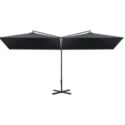 vidaXL Parasol de jardin double avec mât en acier 600x300cm