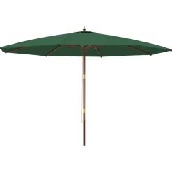 vidaXL Parasol de jardin avec mât en bois 400x273 cm