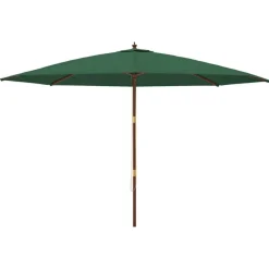 vidaXL Parasol de jardin avec mât en bois 400x273 cm