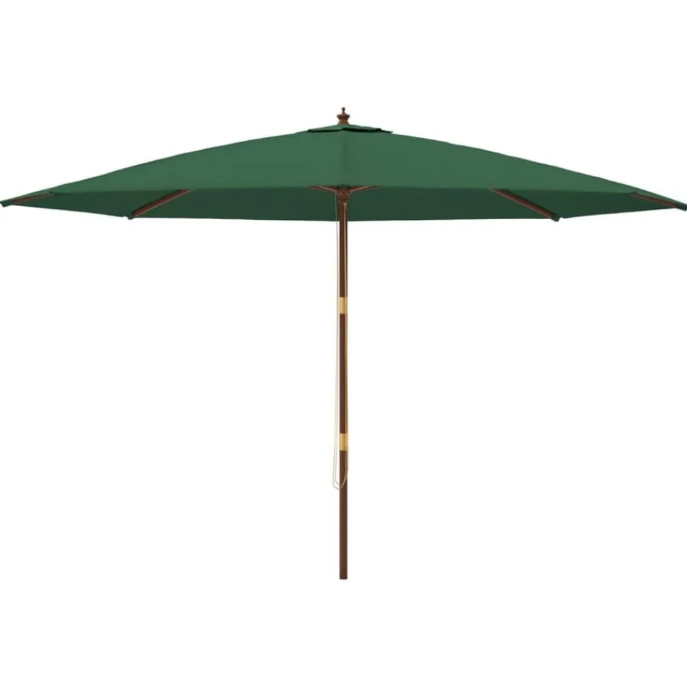 vidaXL Parasol de jardin avec mât en bois 400x273 cm