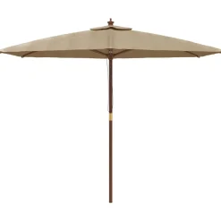 Pelouses & Jardins-vidaXL Parasol de jardin avec mât en bois 299x240 cm Taupe