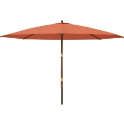 Pelouses & Jardins-vidaXL Parasol de jardin avec mât en bois terre cuite 400x273 cm Couleur terre cuite