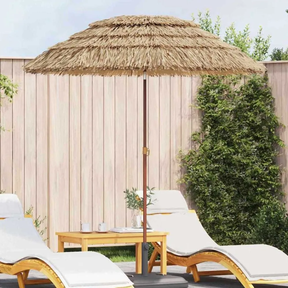 Pelouses & Jardins-vidaXL Parasol de jardin Naturel 160 x 160 x 196 cm