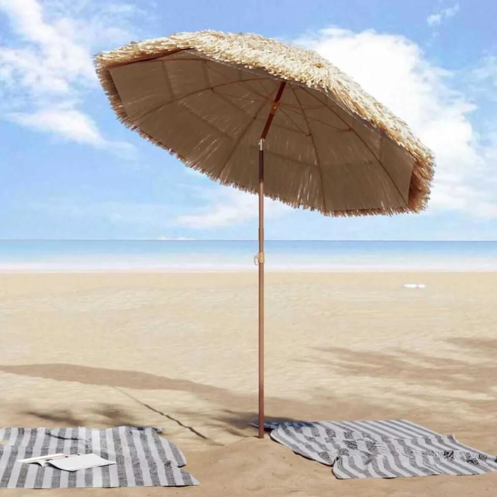 Pelouses & Jardins-vidaXL Parasol de jardin Naturel 160 x 160 x 196 cm