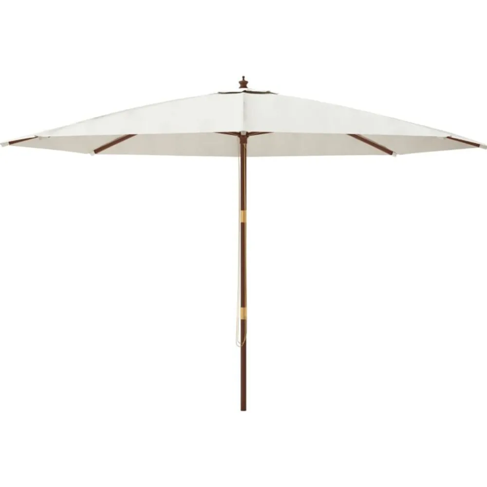 vidaXL Parasol de jardin avec mât en bois sable 400x273 cm
