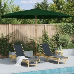vidaXL Parasol d'extérieur avec mât en bois 350 cm