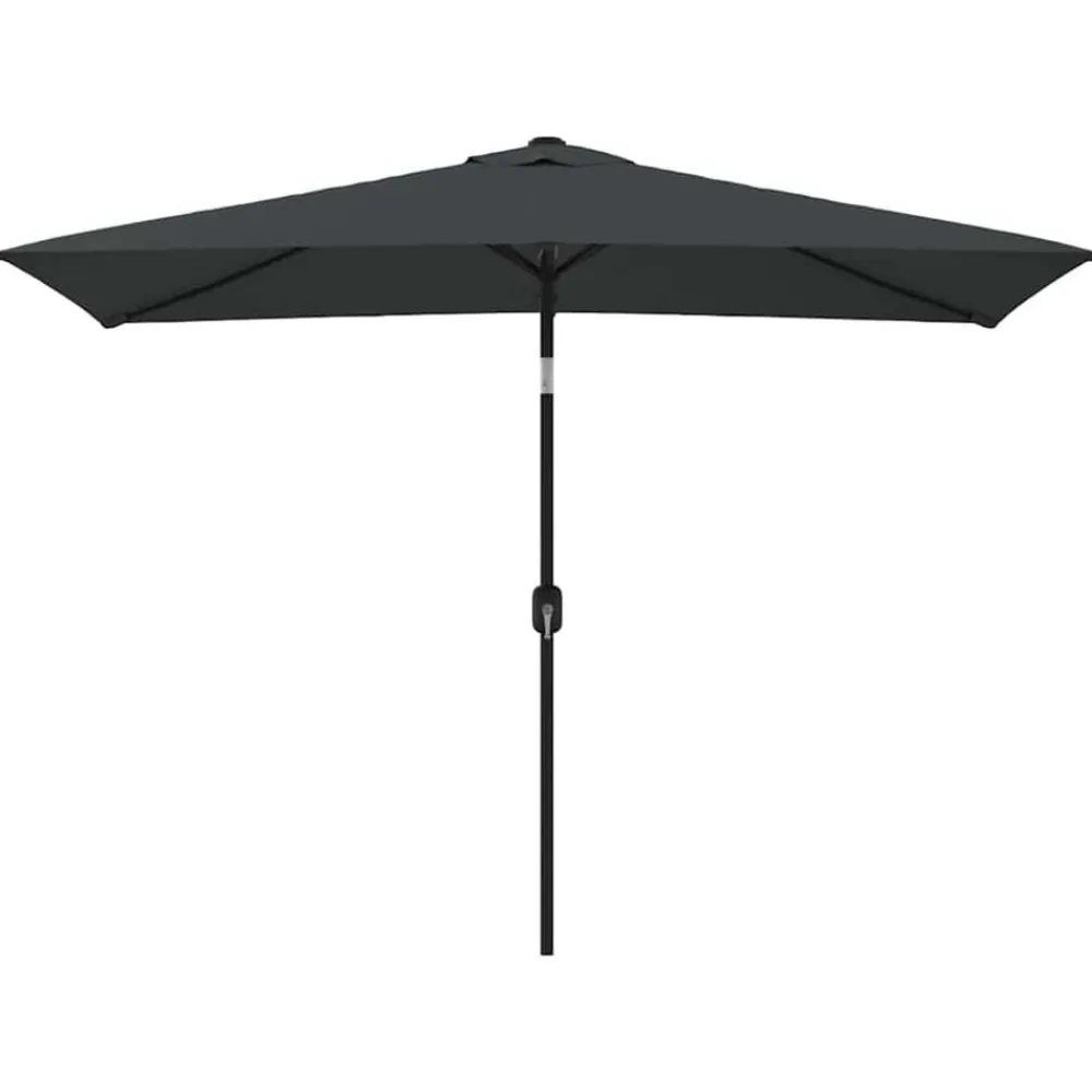 Pelouses & Jardins-vidaXL Parasol d'extérieur avec mât en métal 300x200 cm Anthracite