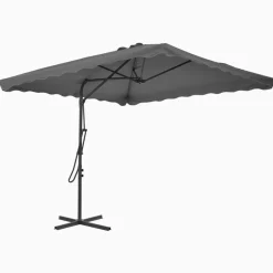 vidaXL Parasol d'extérieur avec mât en acier 250 x 250 cm