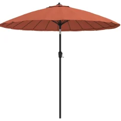 Pelouses & Jardins-vidaXL Parasol d'extérieur et mât avec aluminium 270 cm terre cuite Couleur terre cuite