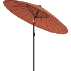 Pelouses & Jardins-vidaXL Parasol d'extérieur et mât avec aluminium 270 cm terre cuite Couleur terre cuite