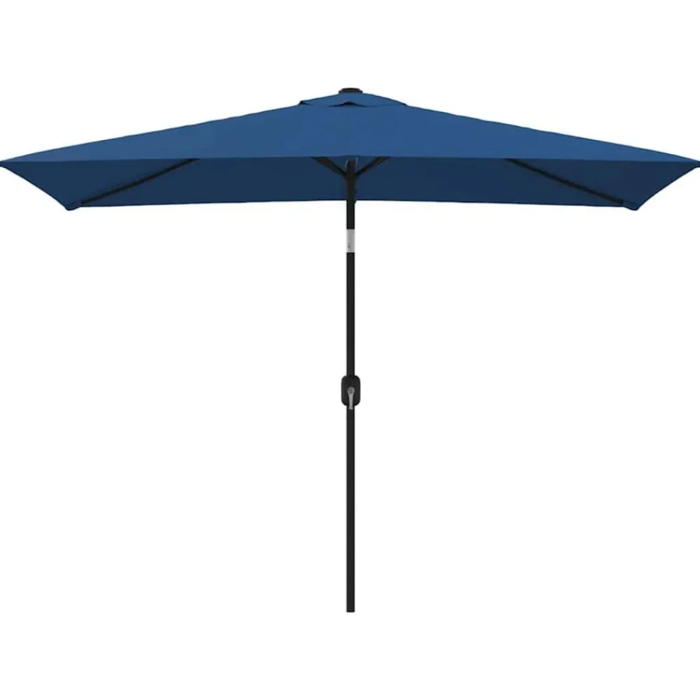 Pelouses & Jardins-vidaXL Parasol d'extérieur avec poteau en métal 300x200 cm Azuré