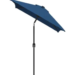 Pelouses & Jardins-vidaXL Parasol d'extérieur avec poteau en métal 300x200 cm Azuré