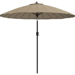 Pelouses & Jardins-vidaXL Parasol d'extérieur avec mât en aluminium 270 cm Taupe