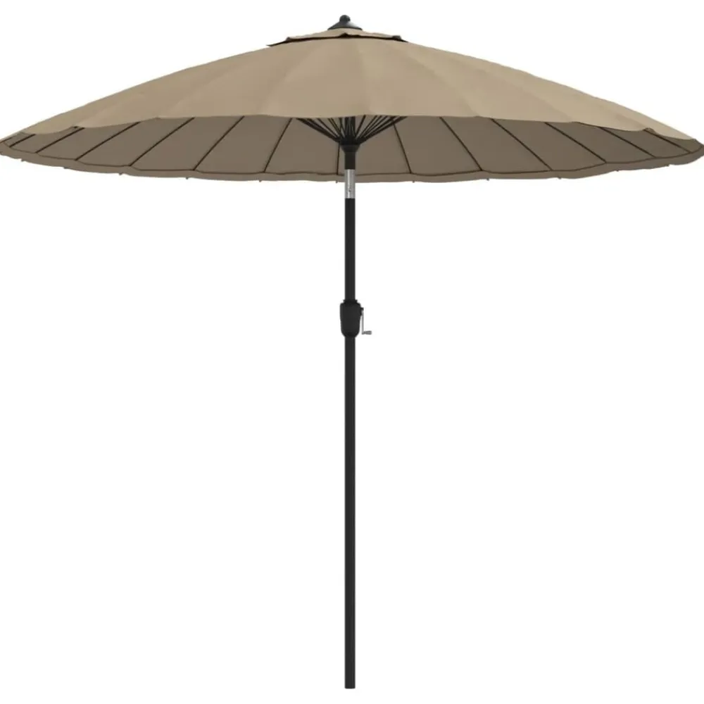 Pelouses & Jardins-vidaXL Parasol d'extérieur avec mât en aluminium 270 cm Taupe