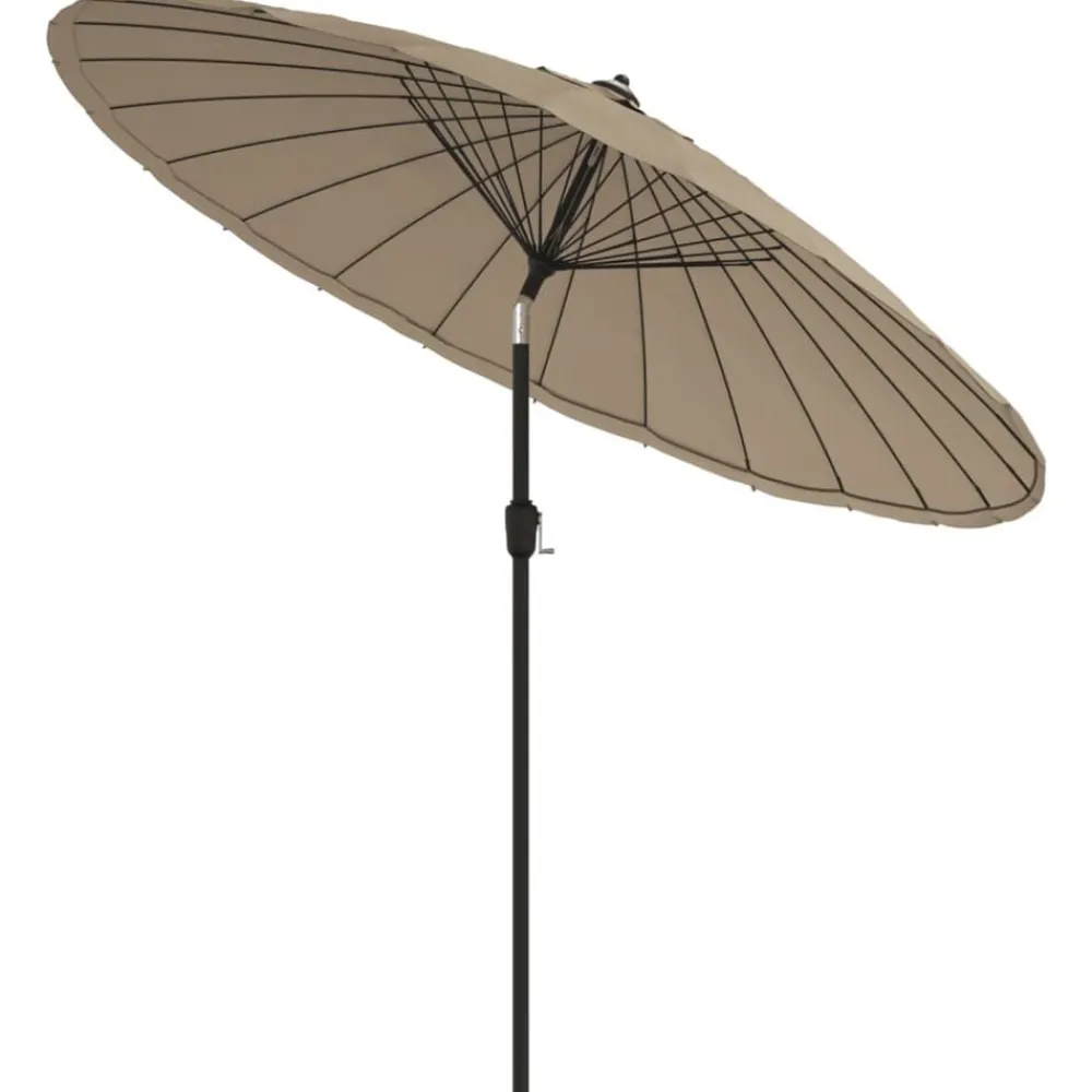 Pelouses & Jardins-vidaXL Parasol d'extérieur avec mât en aluminium 270 cm Taupe