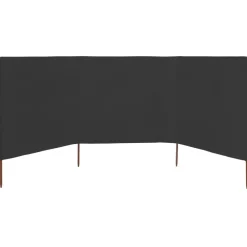 Pelouses & Jardins-vidaXL Paravent 3 panneaux Tissu 400 x 120 Anthracite
