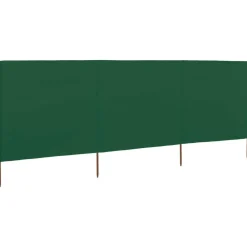 Pelouses & Jardins-vidaXL Paravent 3 panneaux Tissu 400 x 120 cm Vert