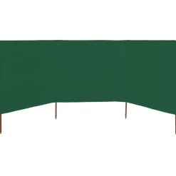 Pelouses & Jardins-vidaXL Paravent 3 panneaux Tissu 400 x 120 cm Vert