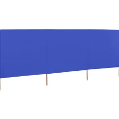 Pelouses & Jardins-vidaXL Paravent 3 panneaux Tissu 400 x 80 cm azuré Bleu