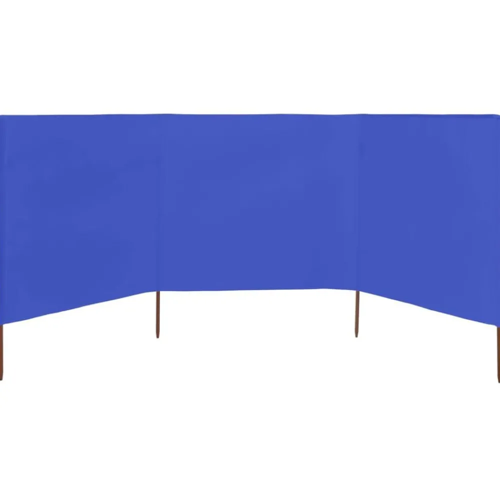 Pelouses & Jardins-vidaXL Paravent 3 panneaux Tissu 400 x 80 cm azuré Bleu
