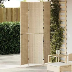 Séparateurs De Pièces-vidaXL Paravent 147 x 180 cm polyrotin Beige