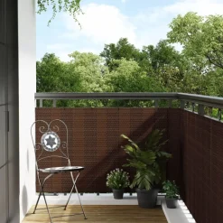 Clôtures & Barrières-vidaXL Paravent de balcon brun et noir 300x80 cm résine tressée Marron et noir