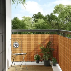 Clôtures & Barrières-vidaXL Paravent de balcon 300x80 cm résine tressée Marron clair