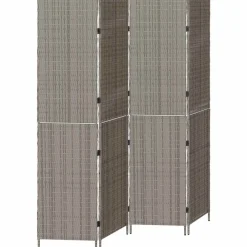 Séparateurs De Pièces-vidaXL Paravent 195 x 180 cm polyrotin Gris