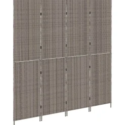 Séparateurs De Pièces-vidaXL Paravent 195 x 180 cm polyrotin Gris