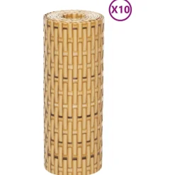 vidaXL Paravents de balcon 10 pcs 255x19cm résine tressée