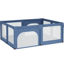 Jouets & Équipement D'Éveil Pour Bébés-vidaXL Parc pour bébé avec 2 portes Tissu Oxford Bleu clair