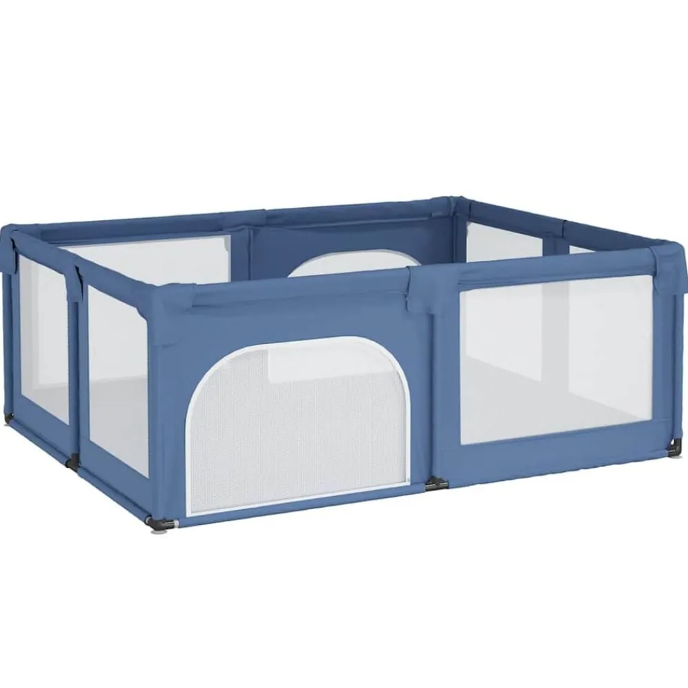 Jouets & Équipement D'Éveil Pour Bébés-vidaXL Parc pour bébé avec 2 portes Tissu Oxford Bleu clair