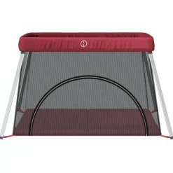 Jouets & Équipement D'Éveil Pour Bébés-vidaXL Parc pour bébé avec matelas Tissu de lin Rouge