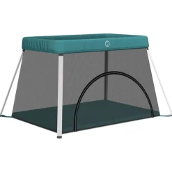 vidaXL Parc pour bébé avec matelas Tissu de lin