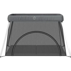 vidaXL Parc pour bébé avec matelas Tissu de lin