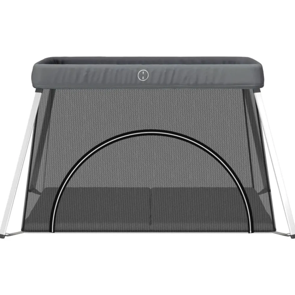 vidaXL Parc pour bébé avec matelas Tissu de lin