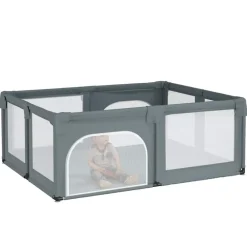 vidaXL Parc pour bébé avec 2 portes Tissu Oxford