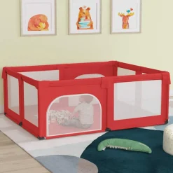 vidaXL Parc pour bébé avec 2 portes Tissu Oxford