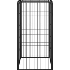 Articles Pour Animaux De Compagnie-vidaXL Parc pour chien 4 panneaux Noir 50x100cm Acier enduit de poudre