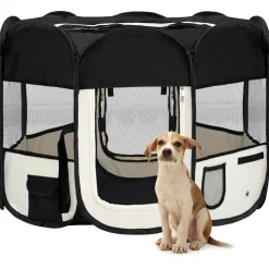 vidaXL Parc pour chiens pliable avec sac de transport 90x90x58 cm