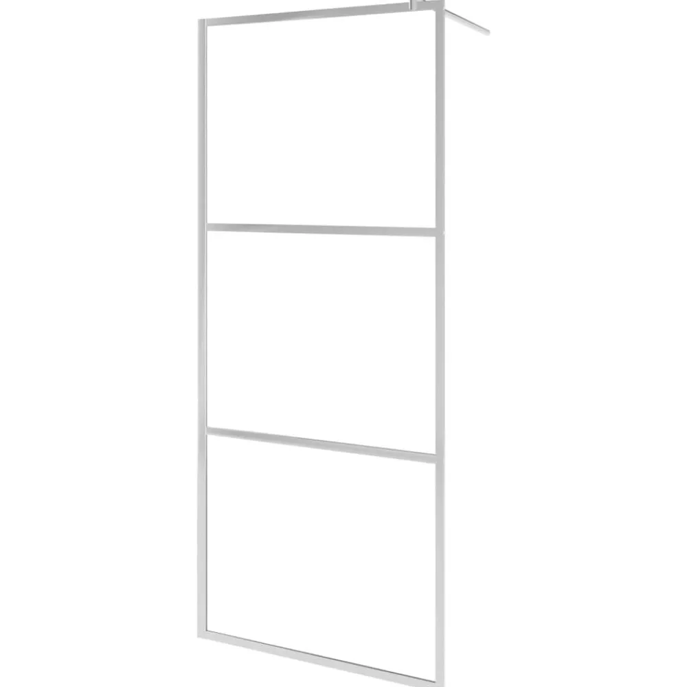 Plomberie-vidaXL Paroi de douche à l'italienne à verre ESG dépoli 80x195 cm Argent