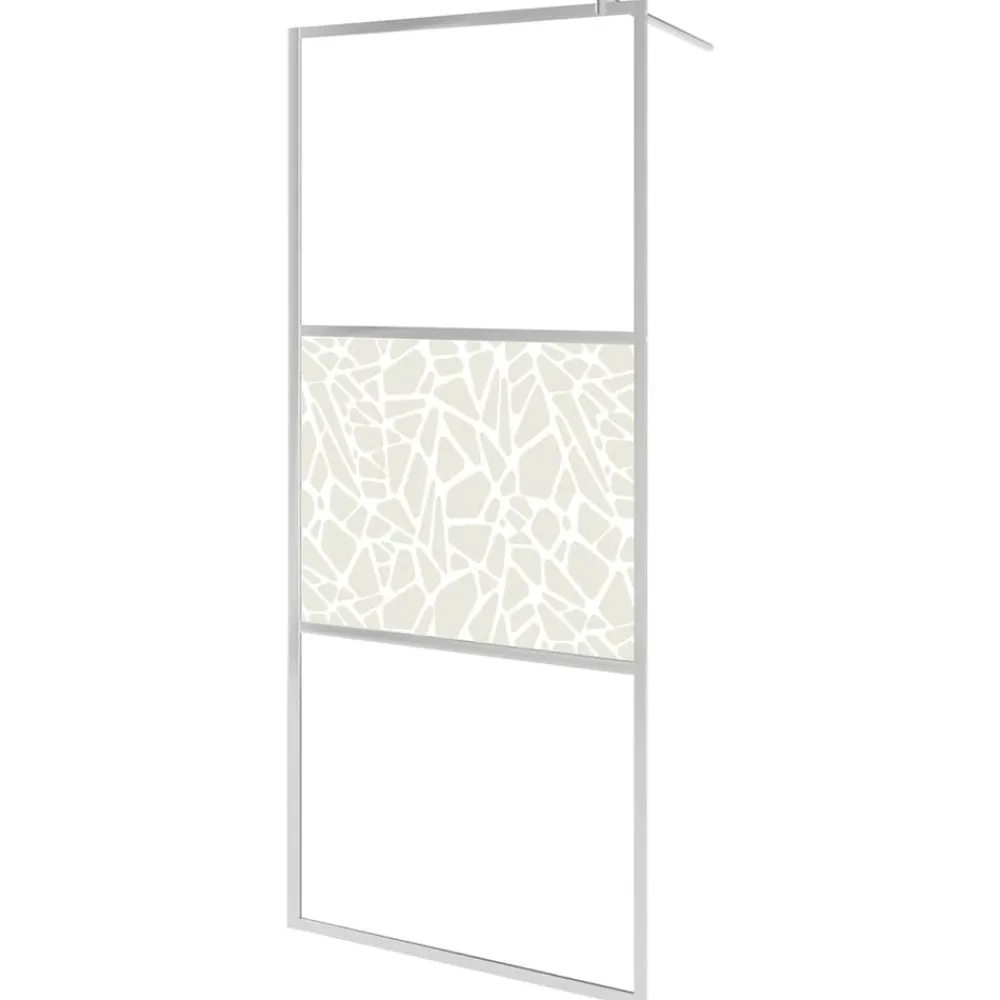 vidaXL Paroi de douche à l'italienne à verre ESG pierre 80x195 cm